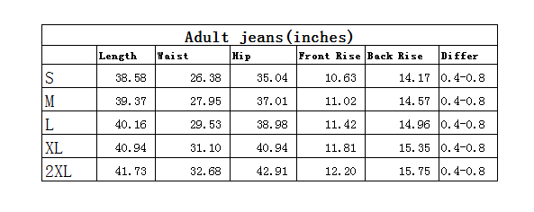 Adult Women Bell Bottom Denim Jeans Pants Trousers