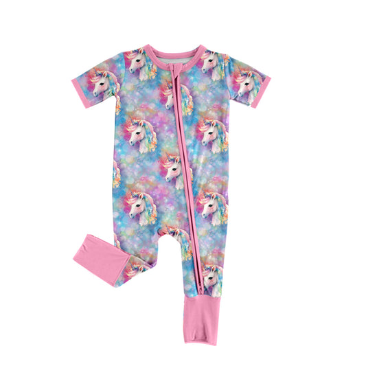 Baby Infant Girls Colorful Unicorn Rompers preorder(moq 5)