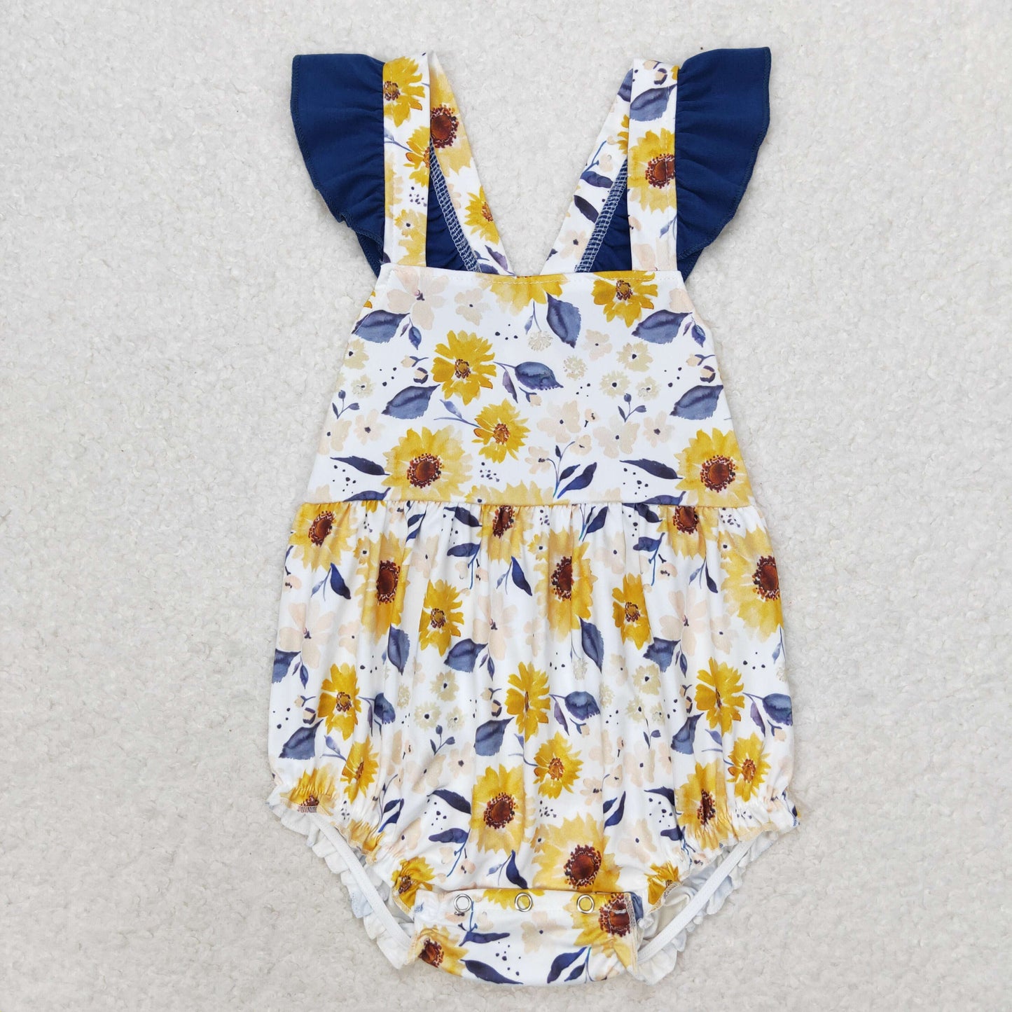 Baby Girls SunFlowers Sibling Romper Clothes Sets