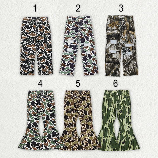 Sibling Baby Boys Girls Camouflage Hunting Season Denim Jeans Pants