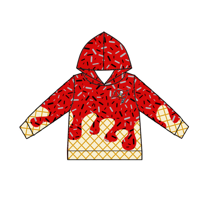 Preorder (moq 5)Baby Boys Drip Sprinkles Tampa Bay Bucs Team Long Sleeves Hoodies Top