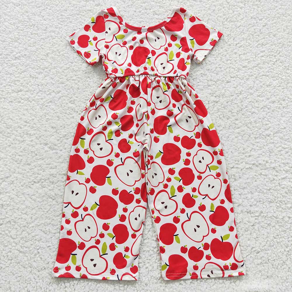 Baby Girls Back To School Apple Jumpsuits