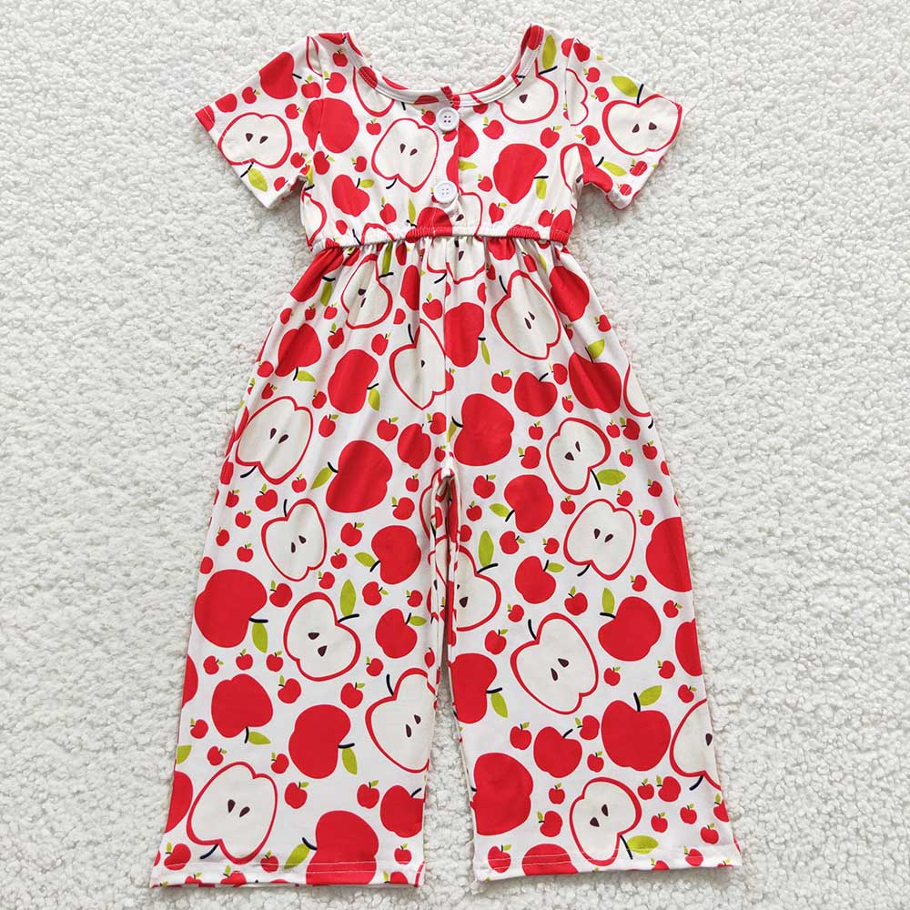 Baby Girls Back To School Apple Jumpsuits