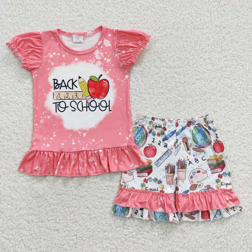 Baby Girls Back To School Apple Clothes Sets