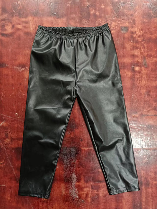 Baby Girls Pleather Black Legging Pants preorder(moq 5)