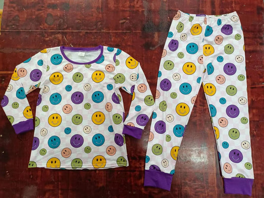 Baby Girls Smile Top Pants Pajamas Clothes Sets preorder(moq 5)