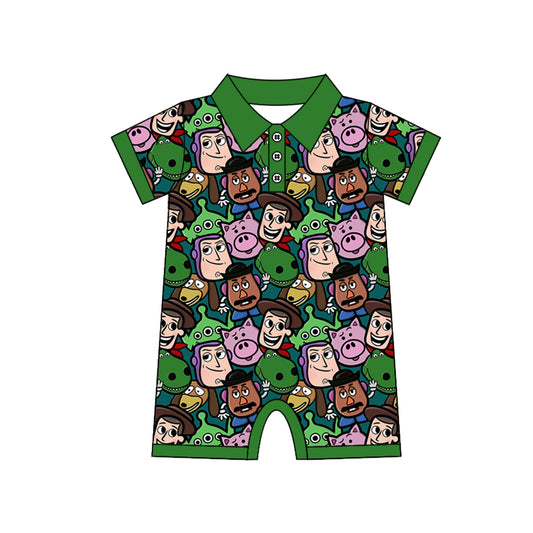 Baby Infant Boys Toy Green Short Sleeve Rompers preorder(moq 5)