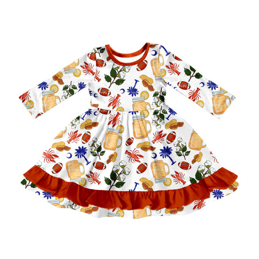 Baby Girls Crawfish Ruffle Knee Length Dresses preorder(MOQ 5)