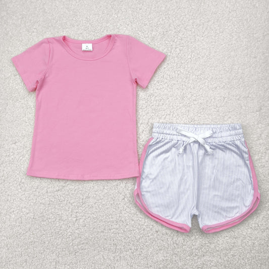 Sibling Baby Kids Short Sleeves Top Stripe Short Summer Set