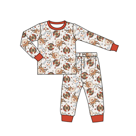 Baby Boys Christmas Deers Tee Legging Pajamas Clothes Sets Preorder(moq 5)