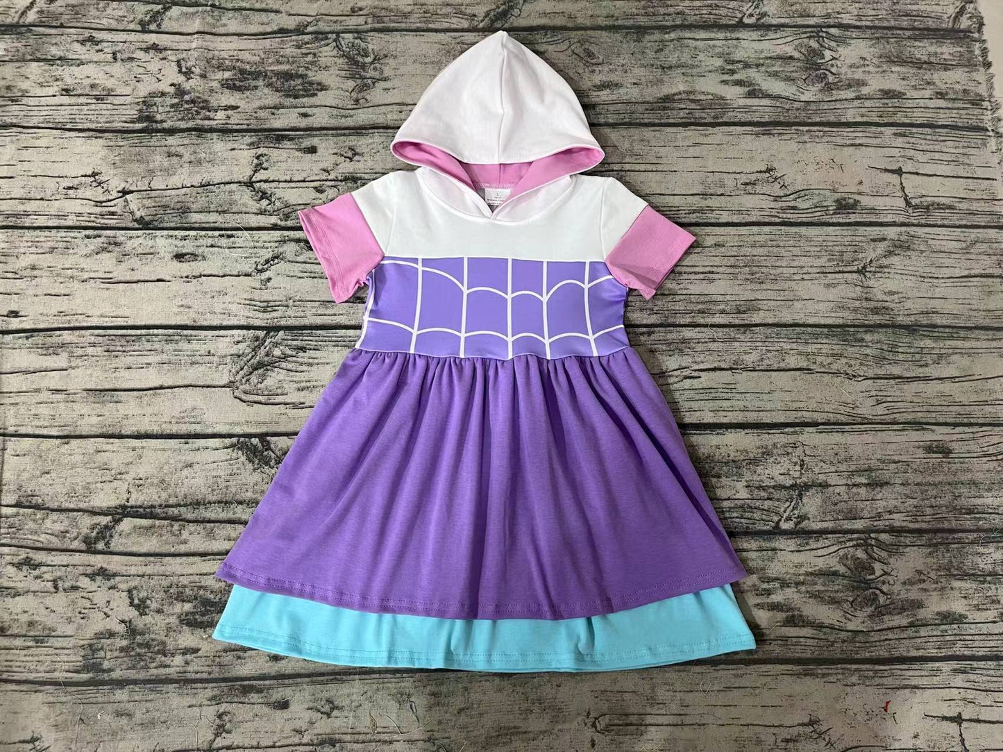 Baby Girls Purple Hooded Princess Knee Length Dresses