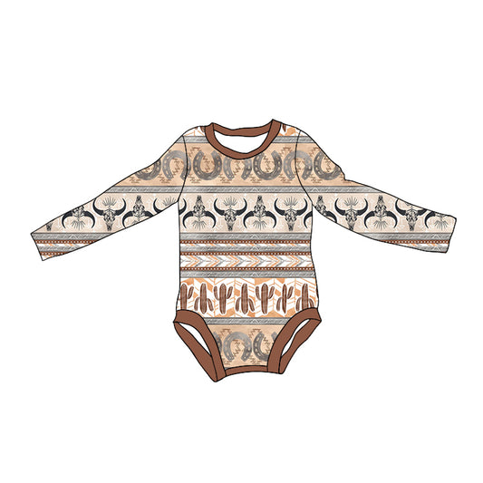 Baby Infant Boys Western Cow Horse Shoes Rompers preorder(moq 5)