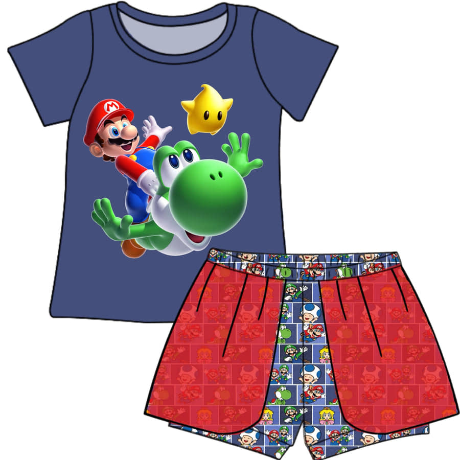 Baby Girls Game Shirt Shorts Summer Clothes Sets preorder (moq 5)