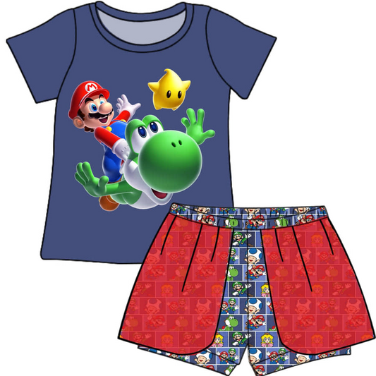 Baby Girls Game Shirt Shorts Summer Clothes Sets preorder (moq 5)