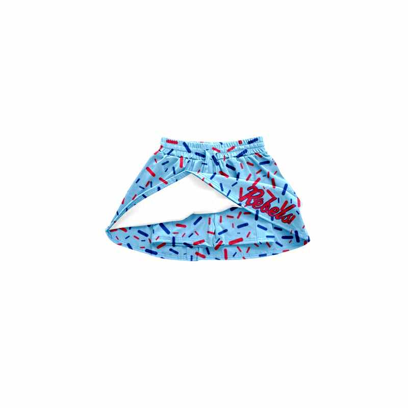 Preorder(moq 5) Baby Girls Rebels Blue Sprinkles Team Skort Shorts Bottoms