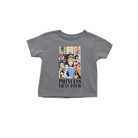 Baby Girls Grey Princess Short Sleeve Tee Shirts Tops Preorder(moq 5)