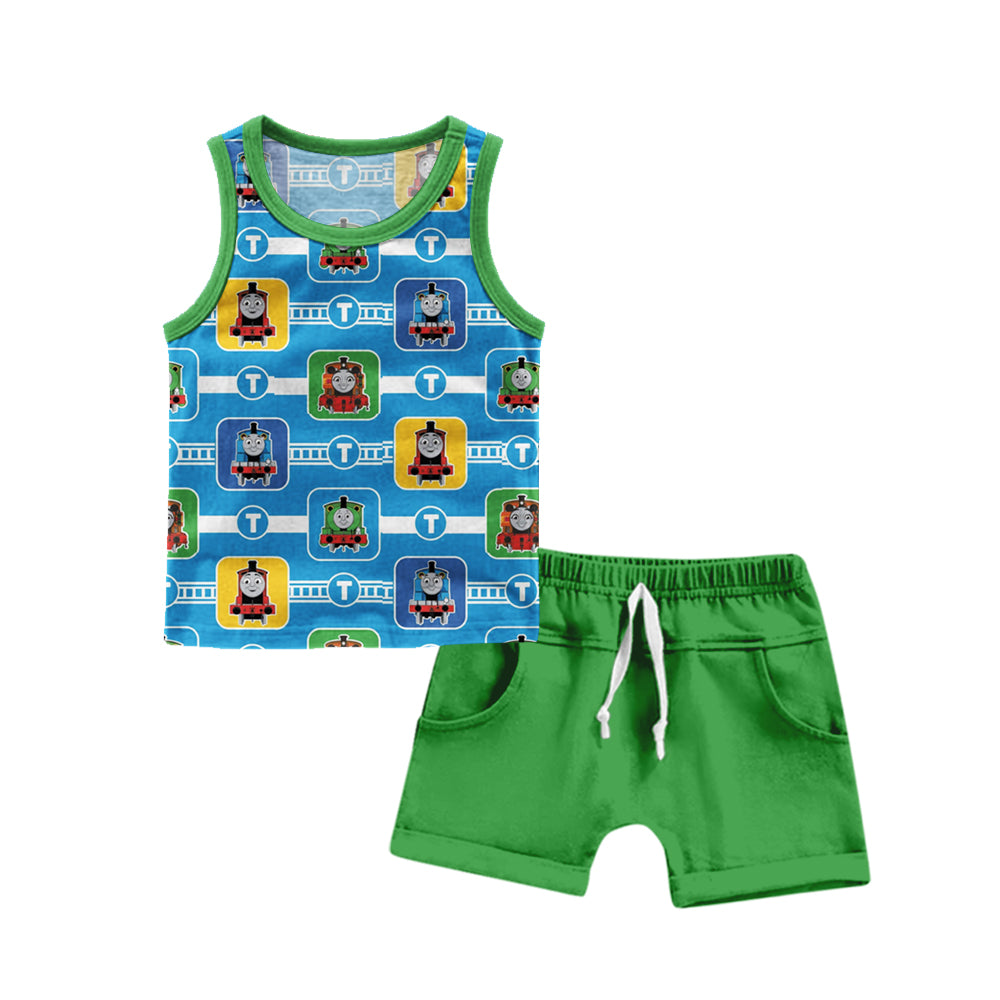 Baby Boys Rain Shirt Top Pockets Shorts Clothes Sets preorder(moq 5)