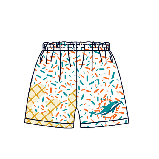 Preorder (moq 5)Baby Boys Drip Sprinkles Miami Dolphins Team Shorts Bottom