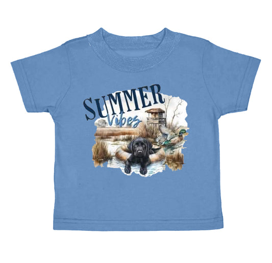 Baby Boys Summer Vibes Dog Ducks Short Sleeve Tee Shirts Tops preorder (moq 5)