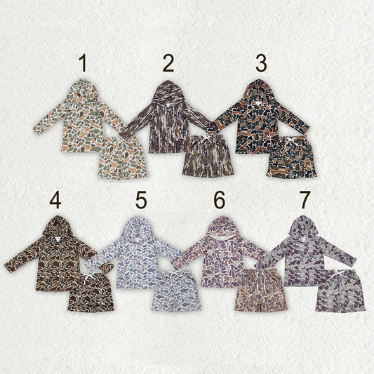 Sibling Baby Boys Long Sleeve Southern Camo Hoodie Top Pockets Shorts Clothes Sets