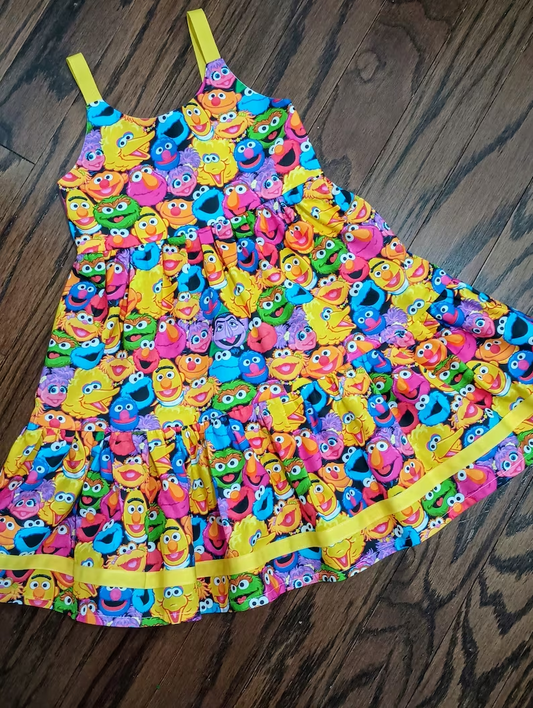 Baby Girls Straps Colorful Awesome Ruffle Knee Length Dresses preorder (moq 5)