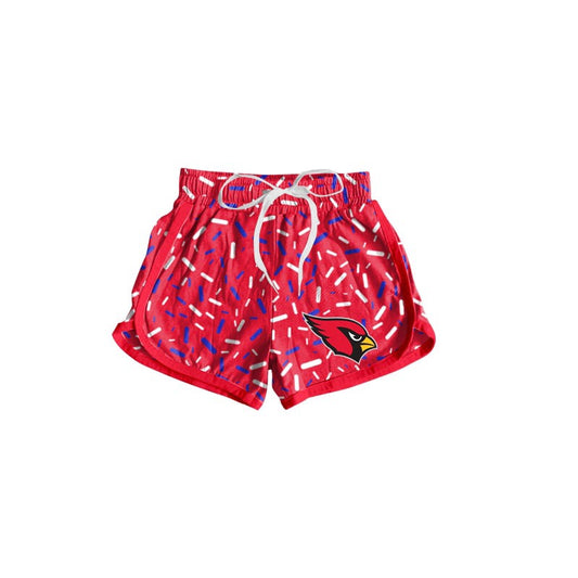 Preorder(moq 5) Baby Girls Red Bird Sprinkles Team Sports Shorts