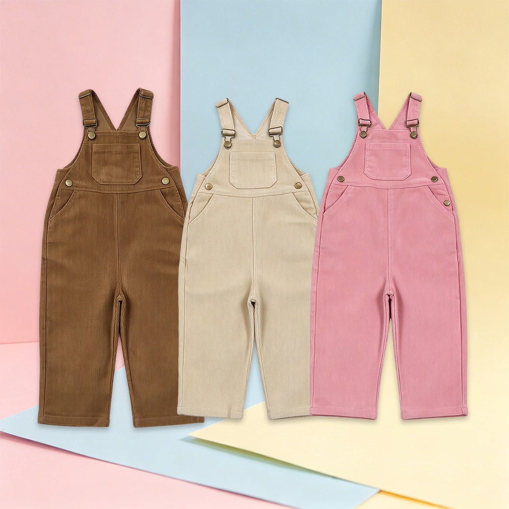 USA Shop Sibling Baby Kids Strap Pockets Corduroy Overall Jumpsuits