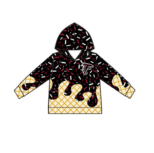 Preorder (moq 5)Baby Boys Drip Sprinkles Atlanta Falcons Team Long Sleeves Hoodies Top