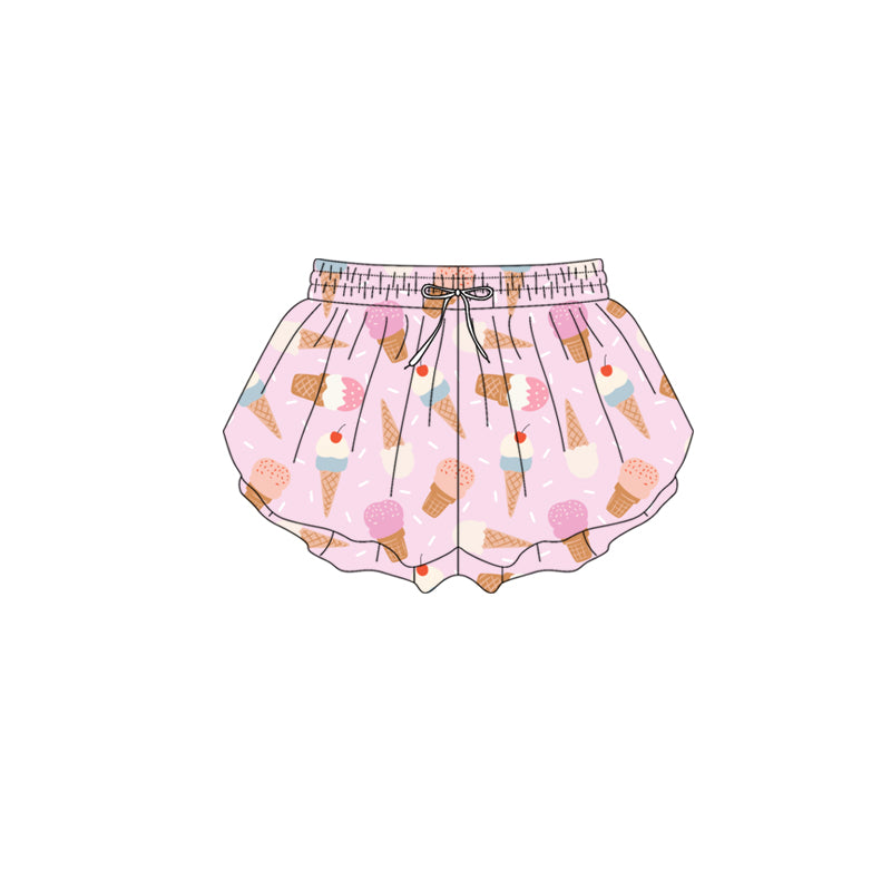 Preorder (moq 5)Baby Girls Ice Creams Sprinkles Ruffle Shorts Bottom