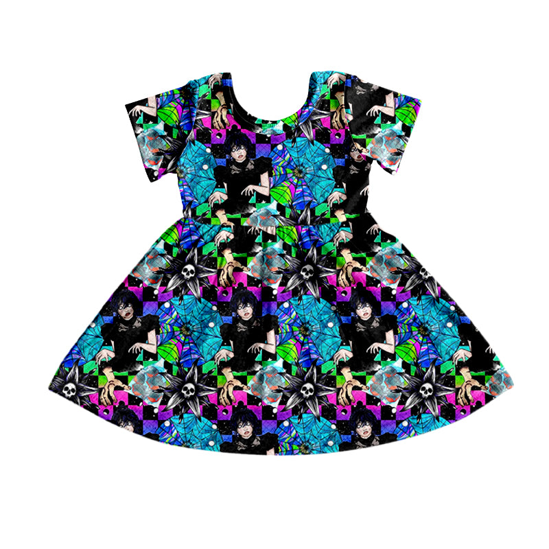 Baby Girls Colorful Witches Knee Length Dresses Preorder(moq 5)