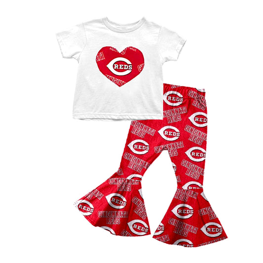Baby Girls Baseball Team 19 Shirt Bell Pants Clothes Sets preorder(moq 5)