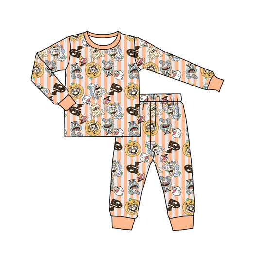 Baby Boys Halloween Game Top Pants Pajamas Clothes Sets Preorder(moq 5)