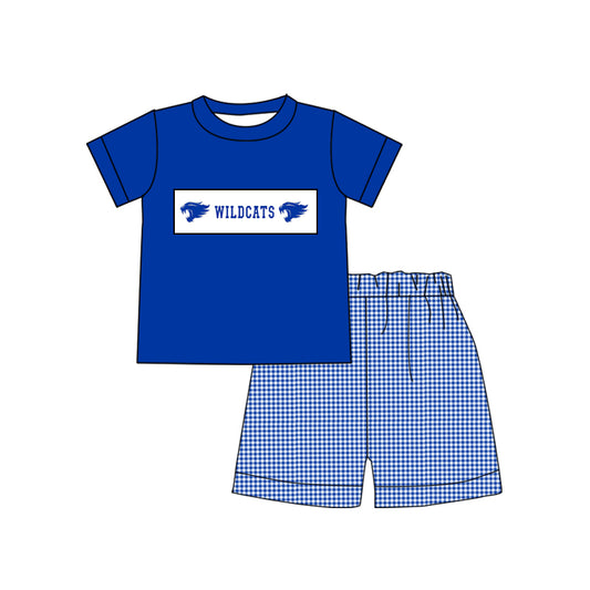Baby Boys Wildcats Short Sleeve Shirt Team Top Shorts Clothes Sets preorder (moq 5)