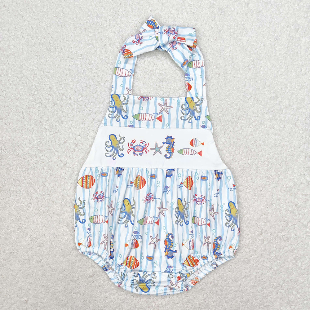 Baby Infant Seahorse Crabs Straps Rompers