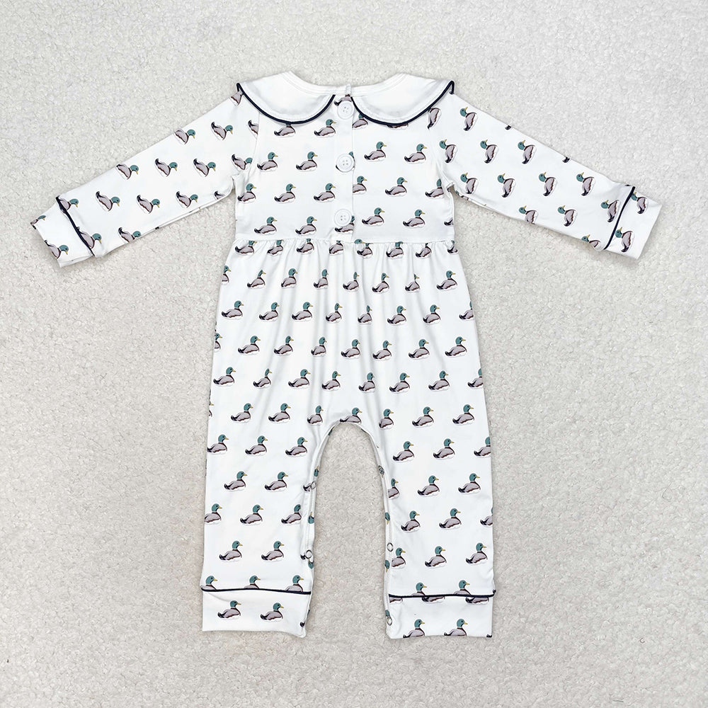 Baby Infant Boys Long Sleeve Ducks Collar Rompers