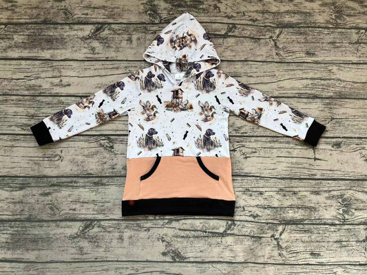 Baby Boys Long Sleeve Dog Hunting Duck Hooded Tee Shirt Tops