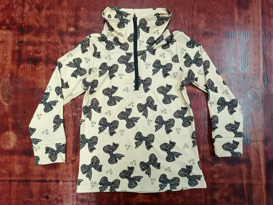 Preorder (moq 5)Baby Girls Leopard Bows Zip Pullovers Cardigan Tops