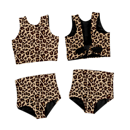 Baby Girls Leopard Tow Pieces Summer Swimwear Swimsuits preorder(moq 5)