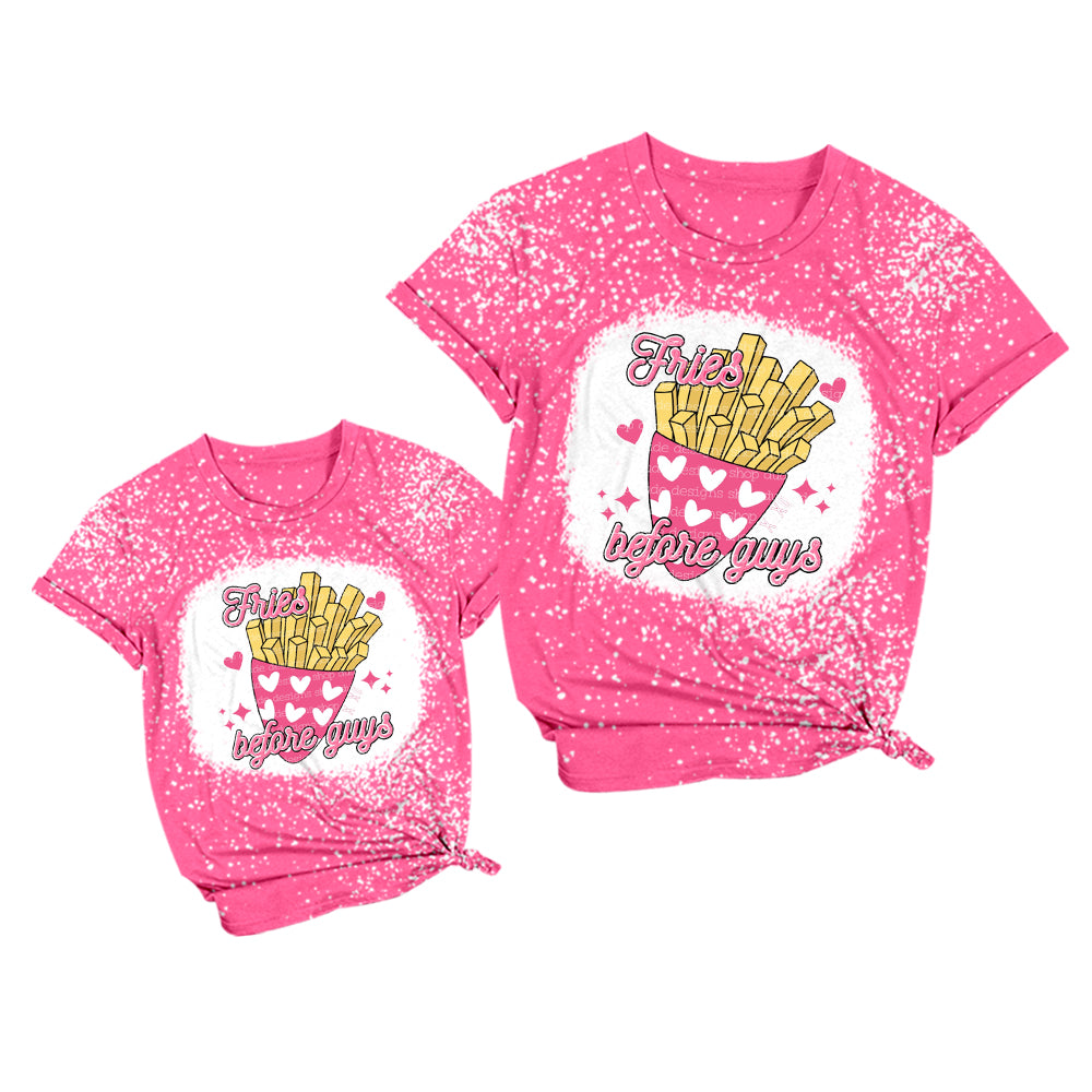 Adult Women Valentines Chips Short Sleeve Shirts Preorder(moq 5)