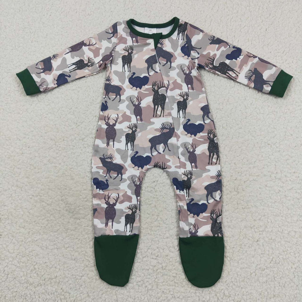 Baby Girls Boys Infant Deer Camo Fall Rompers