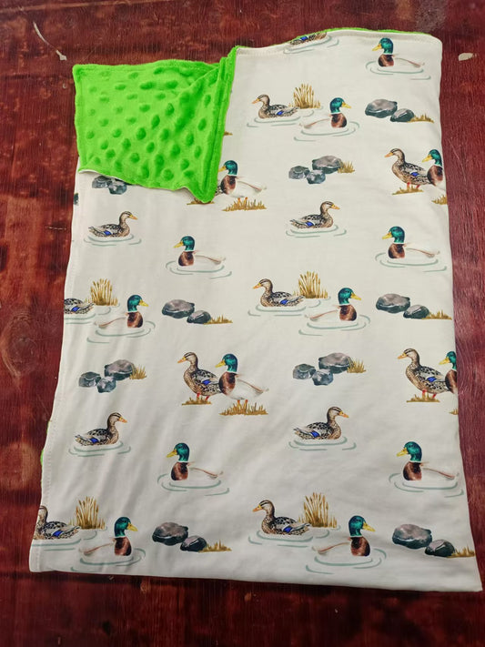 Baby Kids Southern Ducks Hunting Minky Blankets preorder(moq 5)