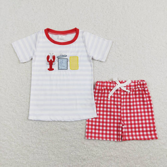 Baby Boys Crawfish Boiled Tee Shirts Tops Shorts Clothes Sets