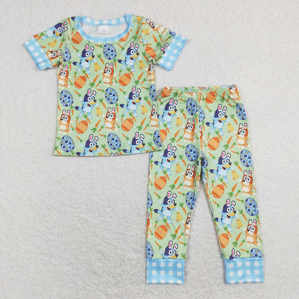 Baby Boys Easter Dog Top Pants Pajamas Outfits Clothes Sets