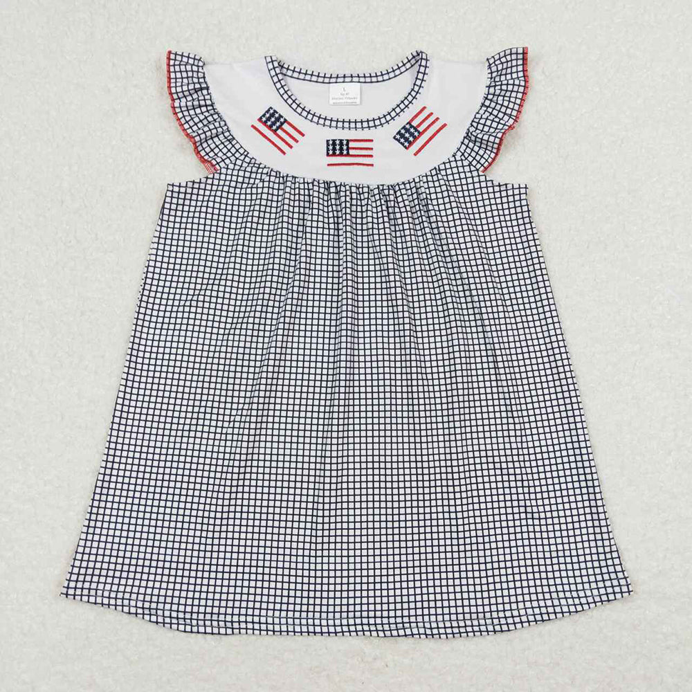 Baby Girls Flag 4th Of July Sibling Rompers Dresses Clothes Sets