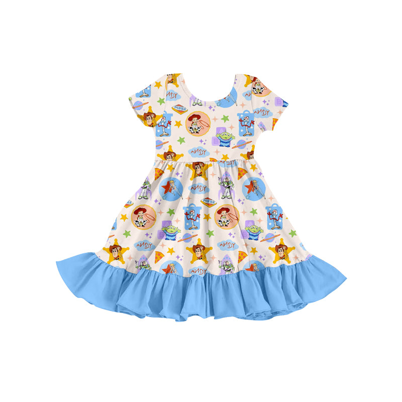 Baby Girls Cartoon Toys Short sleeve Knee Length Dresses preorder(moq 5)