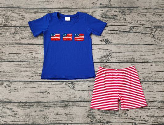 Baby Boys 4th Of July Flag Tops Shorts Outfits Clothes Sets Preorder