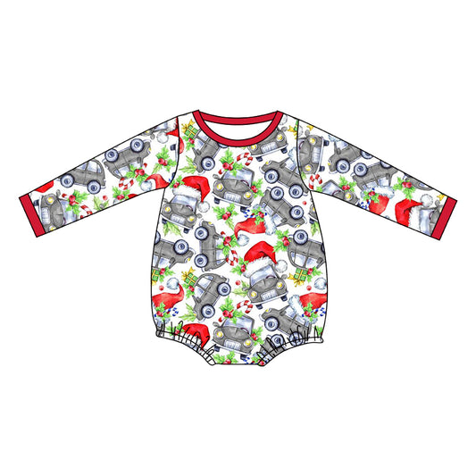 Christmas Hippo Baby Girls Infant Long Sleeve Rompers preorder(moq 5)