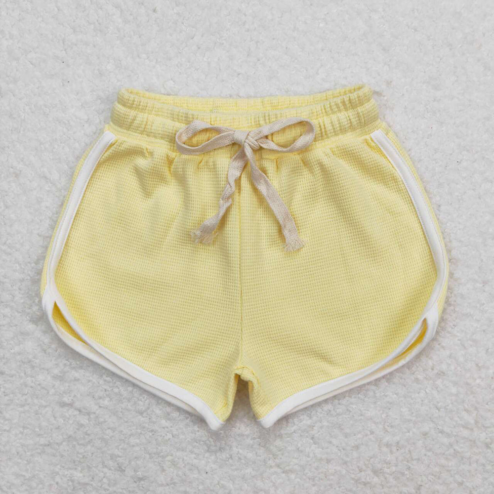 Baby Girls Light Yellow Summer Sports Design Shorts