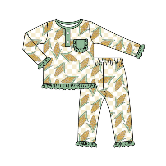 Baby Girls Corns Top Pants Pajamas Sets preorder(moq 5)