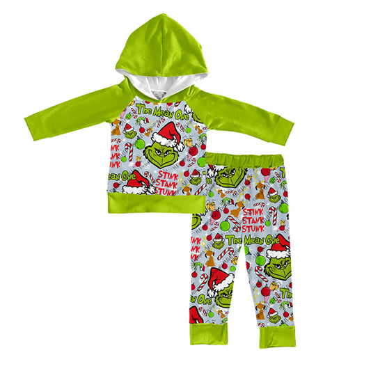 Baby Boys Christmas Frog Hoodie Top Pants Clothes Sets preorder(moq 5)